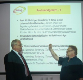 Gerhard Fritz informiert Rolf Büttner